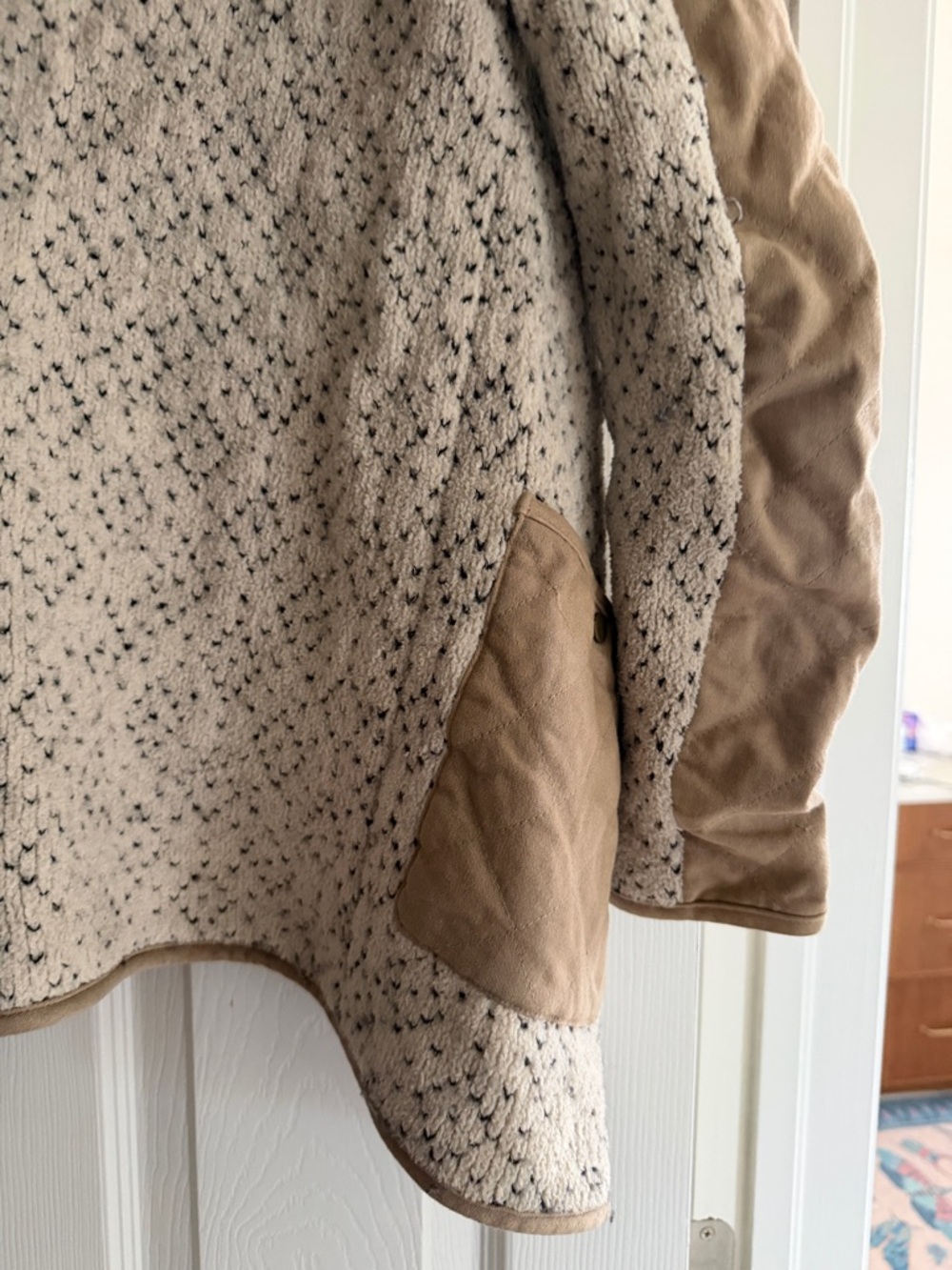 Sleeping on Snow Anthropologie Cream & Tan Contrast Women's Jacket - Picture 13 of 15